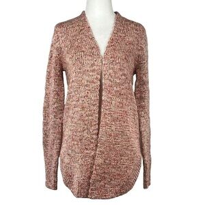 LOFT‎ CHUNKY KNIT OPEN COZY MARLED YARN CARDIGAN